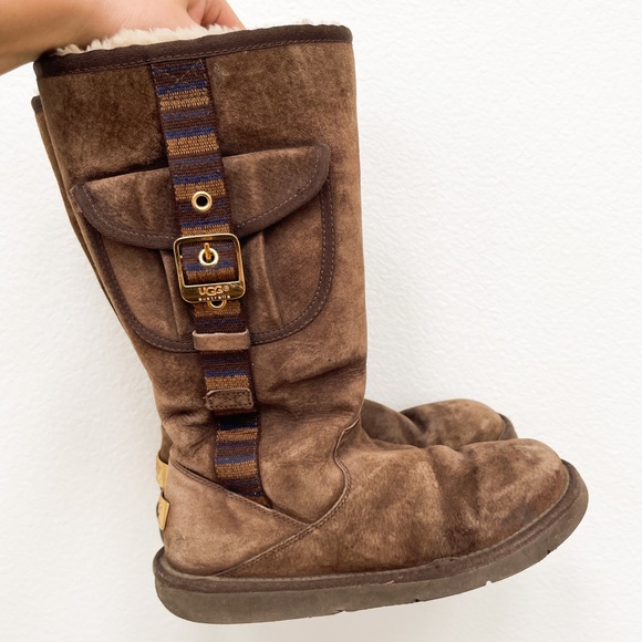 UGG Shoes - Ugg Retro Buckle Boots Sherpa Size 8